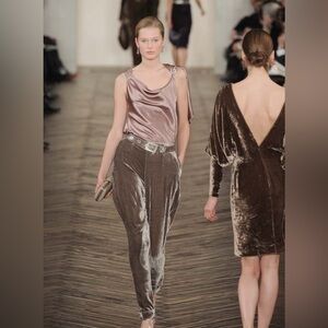 Ralph Lauren brown velvet patch riding pants 2009